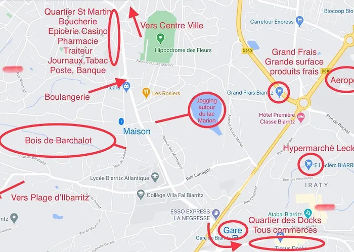 Hiru Alabak - Maison A Biarritz, Piscine, Jardin, 8 Personnes 别墅 *